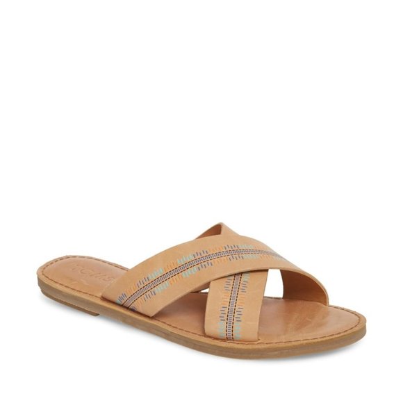 Toms Viv Crisscross Honey Leather Sandal - Picture 1 of 4